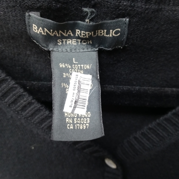 Banana Republic women's black long sleeve button f - Picture 7 of 10